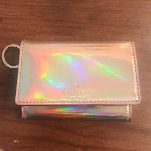 KATE SPADE Spencer Mini Keyring Wallet Metallic
